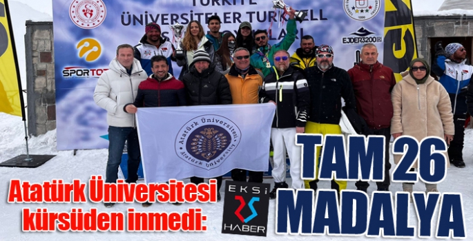 Atatürk Üniversitesi kürsüden inmedi: tam 26 madalya