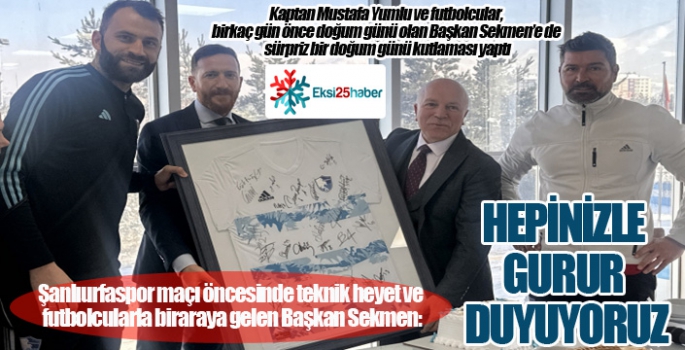 Futbolculardan Sekmen'e teşekkür...