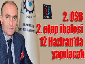 2. OSB 2. etap ihalesi 12 Haziranda yapılacak