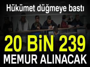 20 bin 239 yeni memur alınacak