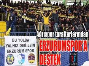 Ağrı 1970 Sporlu taraftarlardan Erzurumspora destek tezahüratı 