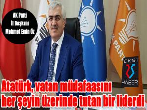 AK Parti İl Başkanı Özden 10 Kasım mesajı