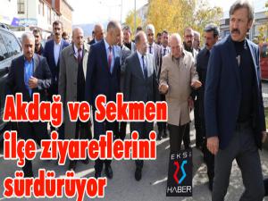 Akdağ ve Sekmen ilçe ziyaretlerini sürdürüyor...