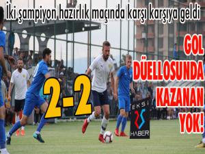 B.B. Erzurumspor hazırlık maçında MKE Ankaragücü ile 2-2 berabere kaldı