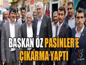 Başkan Öz Pasinler'e çıkarma yaptı...