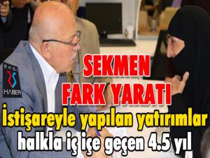 Başkan Sekmen, halkın içinde 4,5 yılı geride bıraktı...