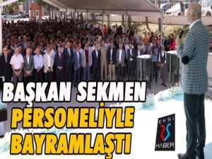 Başkan Sekmen personeliyle bayramlaştı