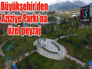 Büyükşehirden Aziziye Parkına özel peyzaj