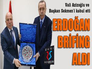 Cumhurbaşkanı Erdoğan, Erzurum Valisi ve Büyükşehir Belediye Başkanını kabul etti