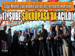 Düzgün Market'in 17'nci şubesi Şükrüpaşa'da açıldı...