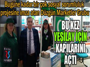 Düzgün Marketler Grubu'ndan Yeşilay etkinliklerine destek