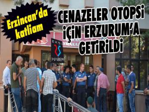 Erzincan'daki silahlı kavgada ölen 5 kişiden 2sinin cenazesi Erzurum'a getirildi