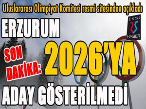 Erzurum, 2026 Dünya Kış Olimpiyatlarına aday gösterilmedi