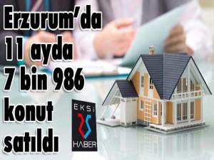 Erzurumda 11 ayda 7 bin 986 konut satıldı