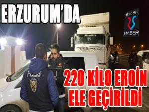 Erzurumda 220 kilo eroin ele geçirildi