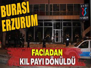 Erzurum'da düğün salonunda faciadan kıl payı dönüldü