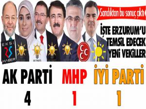 Erzurum'da siyasi tablo değişti... İşte yeni vekiller...