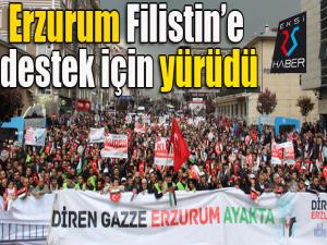 Erzurum Filistine destek için yürüdü