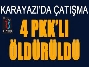 Erzurum'un Karayazı ilçesinde sıcak çatışma... 4 terörist öldürüldü...