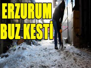 Erzurumun Tekman ilçesi eksi 21 dereceyi gördü