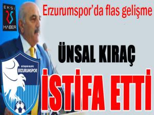 Erzurumspor'da flas ayrılık... Ünsal Kıraç istifa etti...