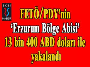 FETÖ/PDYnin Erzurum Bölge Abisi 13 bin 400 ABD doları ile yakalandı