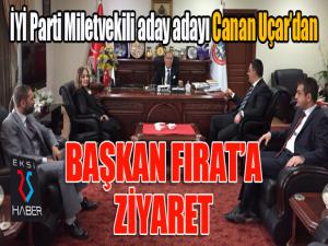 İYİ Parti Milletvekili aday adayı Canan Uçardan ESOB Başkanı Fırata ziyaret