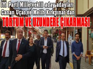 İYİ Parti Milletvekili aday adayları Canan Uçar ve Melih Kırkpınar ilçe gezilerini sürdürüyor