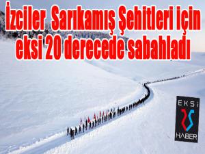 İzciler, Sarıkamış Şehitleri için karlı dağları aşarak eksi 20 derecede çadırda sabahladı