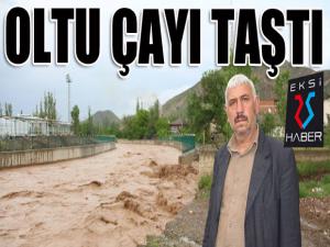 Oltu Çayı taştı...