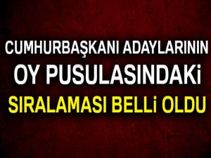 Oy pusulası için kura çekimi tamamlandı