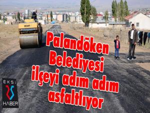 Palandöken Belediyesi ilçeyi adım adım asfaltlıyor