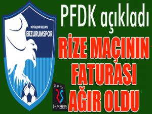 PFDK açıkladı: Rize maçının faturası ağır oldu...