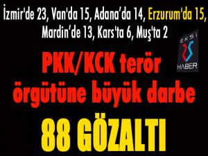 PKK/KCK terör örgütüne büyük darbe: 88 gözaltı