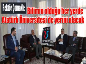 Rektör Çomaklı: Bilimin olduğu her yerde, Atatürk Üniversitesi de yerini alacak