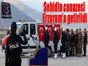 Şehidin cenazesi Erzuruma getirildi