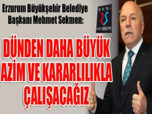 Sekmen: Çalışacağız, koşacağız ve yeni bir demokrasi destanı yazacağız 