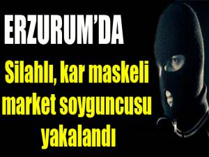 Silahlı, kar maskeli market soyguncusu yakalandı