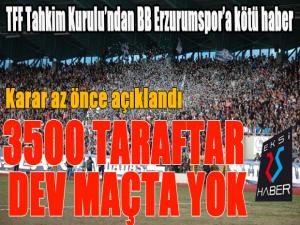 Tahkim kurulundan BB Erzurumspor'a kötü haber...