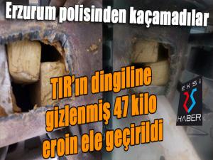 TIR'ın dingiline gizlenmiş 47 kilo eroin ele geçirildi