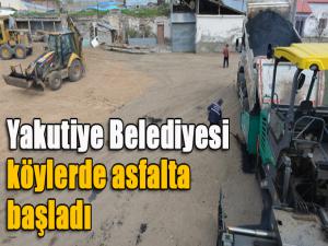 Yakutiye Belediyesi, köylerde asfalta başladı