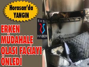 Yangında erken müdahale olası faciayı önledi...