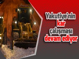 Yakutiye'nin kar çalışması devam ediyor