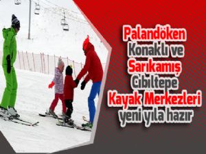 Palandöken, Konaklı ve Sarıkamış Cıbıltepe Kayak Merkezleri yeni yıla hazır