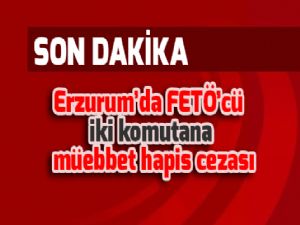 Erzurum'da FETÖ'cü iki komutana müebbet hapis cezası