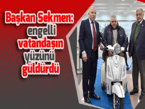 Başkan Sekmen engelli vatandaşın yüzünü güldürdü