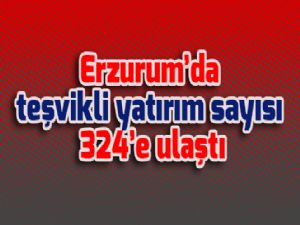 Erzurum'da teşvikli yatırım sayısı 324'e ulaştı