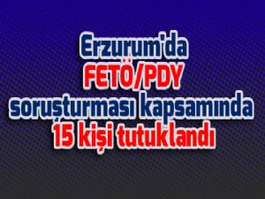 Erzurum'da FETÖ/PDY soruşturması kapsamında 15 kişi tutuklandı