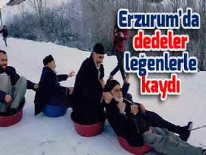 Erzurum'da dedeler leğenlerle kaydı