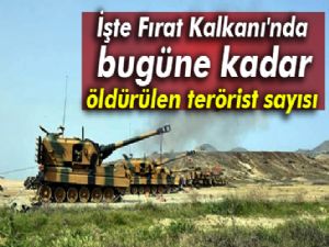 İşte Fırat Kalkanı'nda bugüne kadar öldürülen terörist sayısı